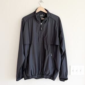 Ashworth Weather System Windbreaker Pullover Long Sleeve Jacket Black XL